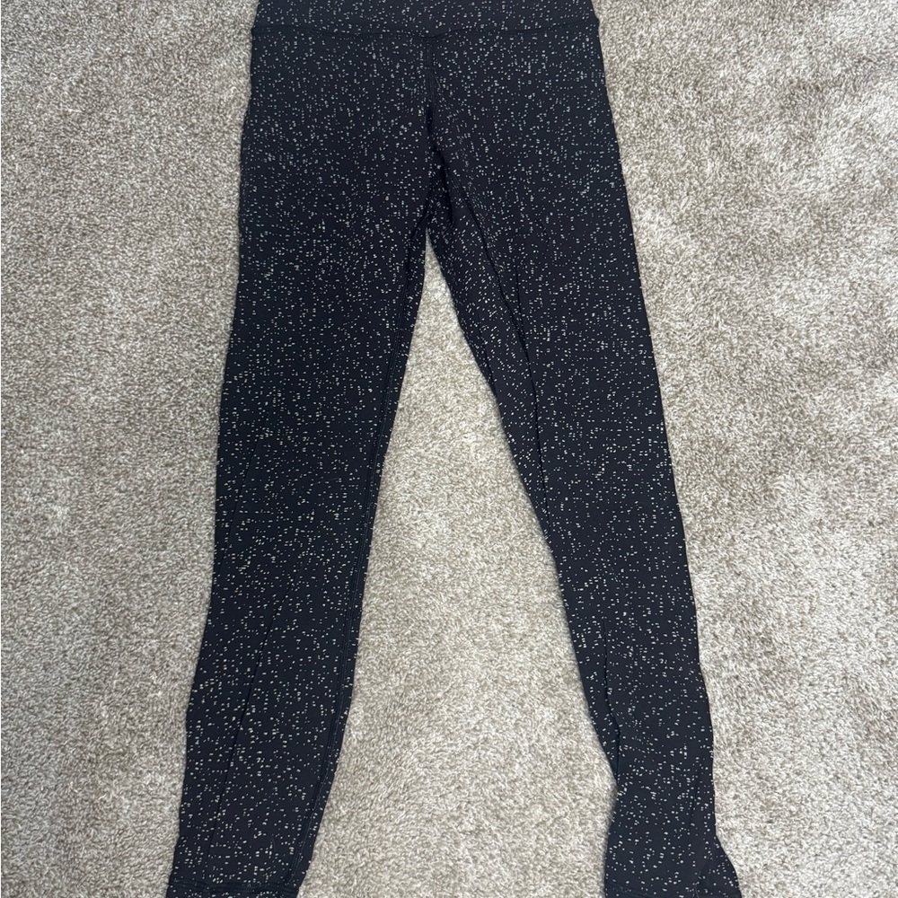 lululemon athletica Black and White Speckled Leggings